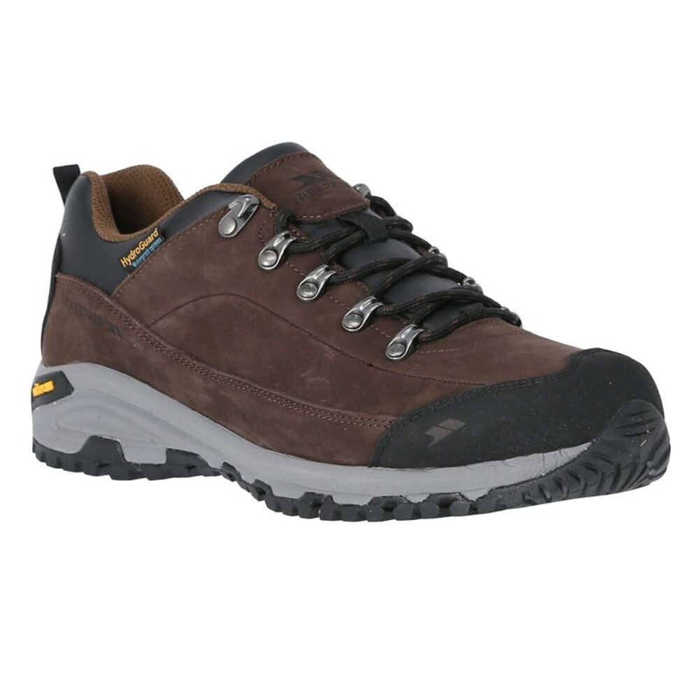 Trespass Mens Falark Vibram Leather Walking Shoe / Dark Earth